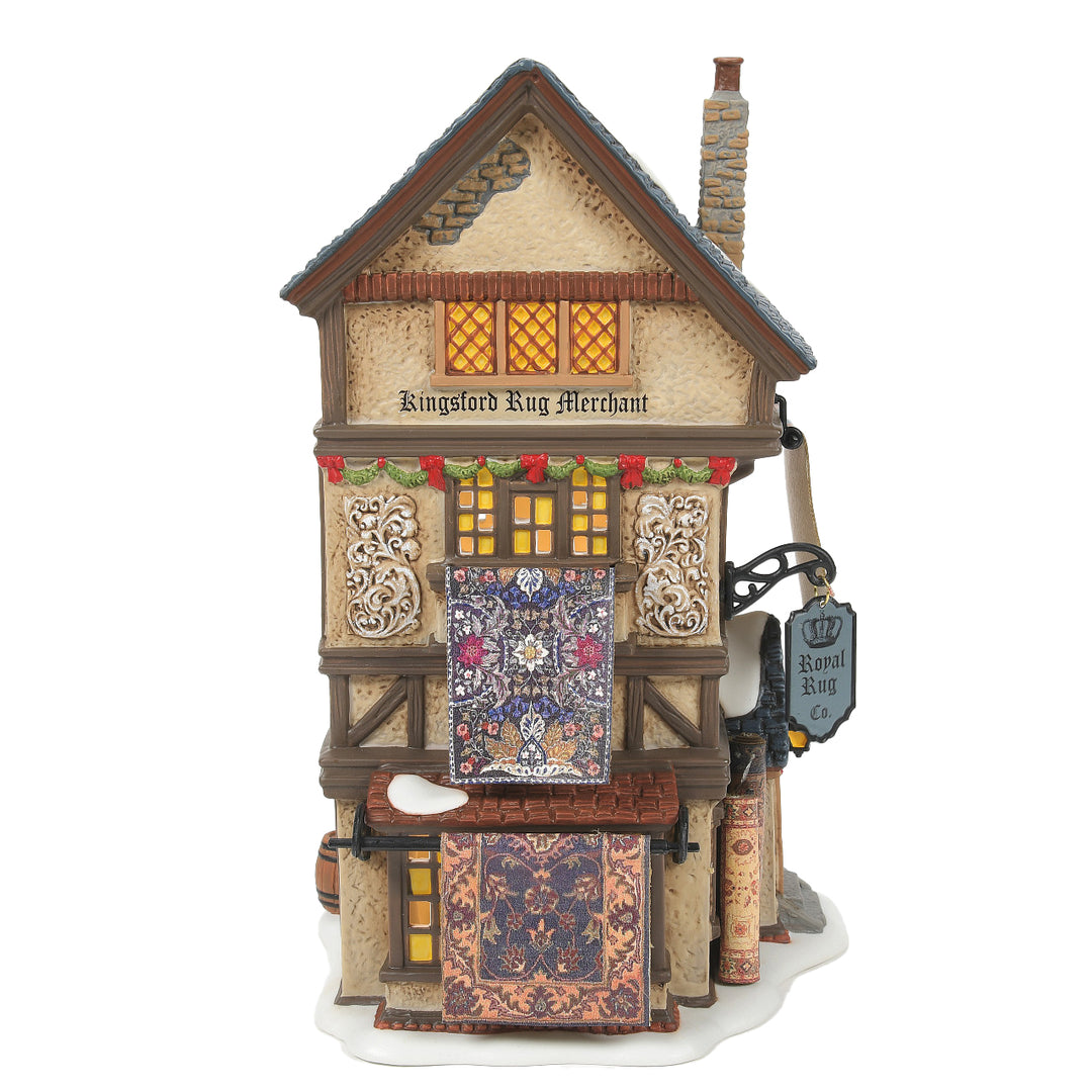 Department 56 Dickens Village: Kingsford Rug Merchant sparkle-castle