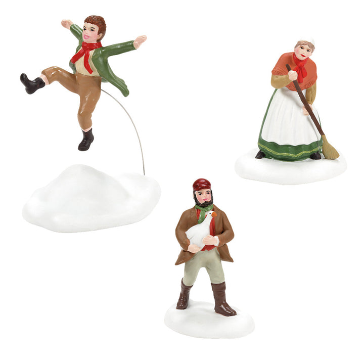 Department 56 Dickens Village Accessory: Friends & Neighbors, Set of 3 sparkle-castle