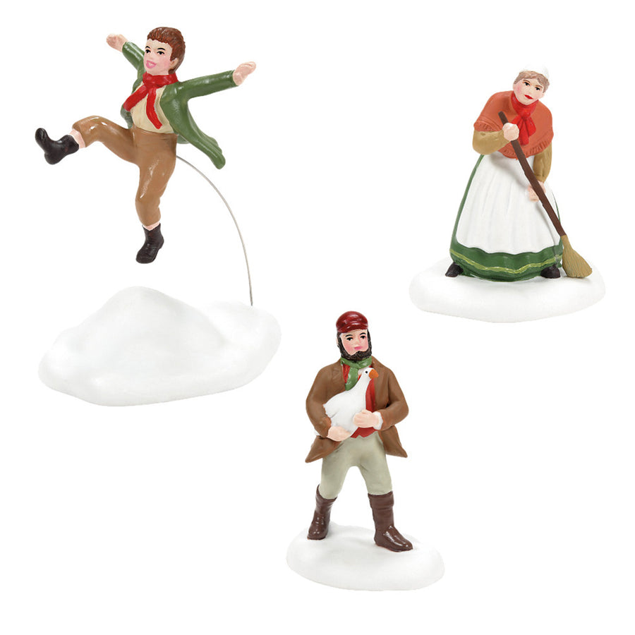 Department 56 Dickens Village Accessory: Friends & Neighbors, Set of 3 sparkle-castle