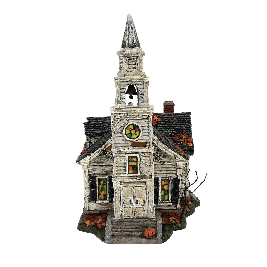 Department 56 Elvira Village: Fallen Church of Fallwell, Set of 2 sparkle-castle