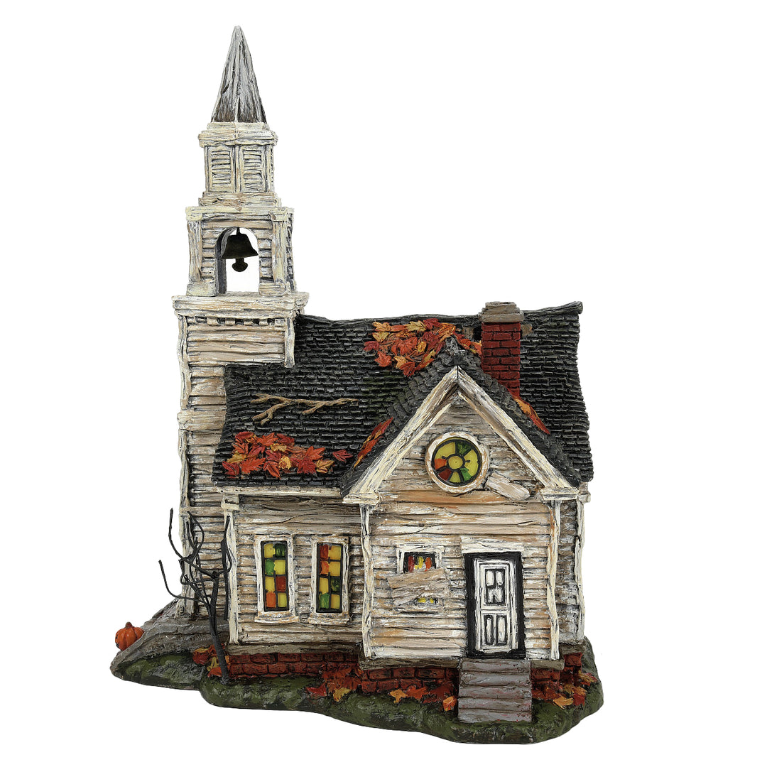 Department 56 Elvira Village: Fallen Church of Fallwell, Set of 2 sparkle-castle