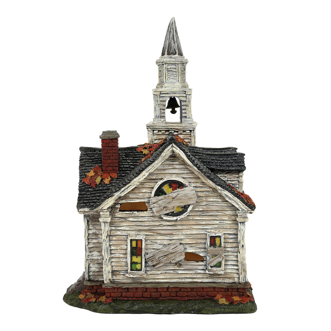 Department 56 Elvira Village: Fallen Church of Fallwell, Set of 2 sparkle-castle