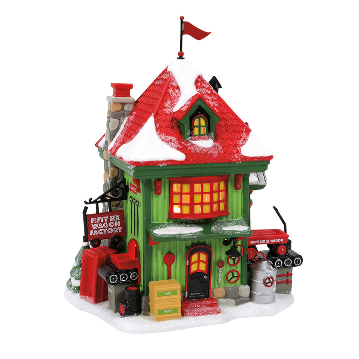 Department 56 North Pole Series: 56 Wagon Factory sparkle-castle