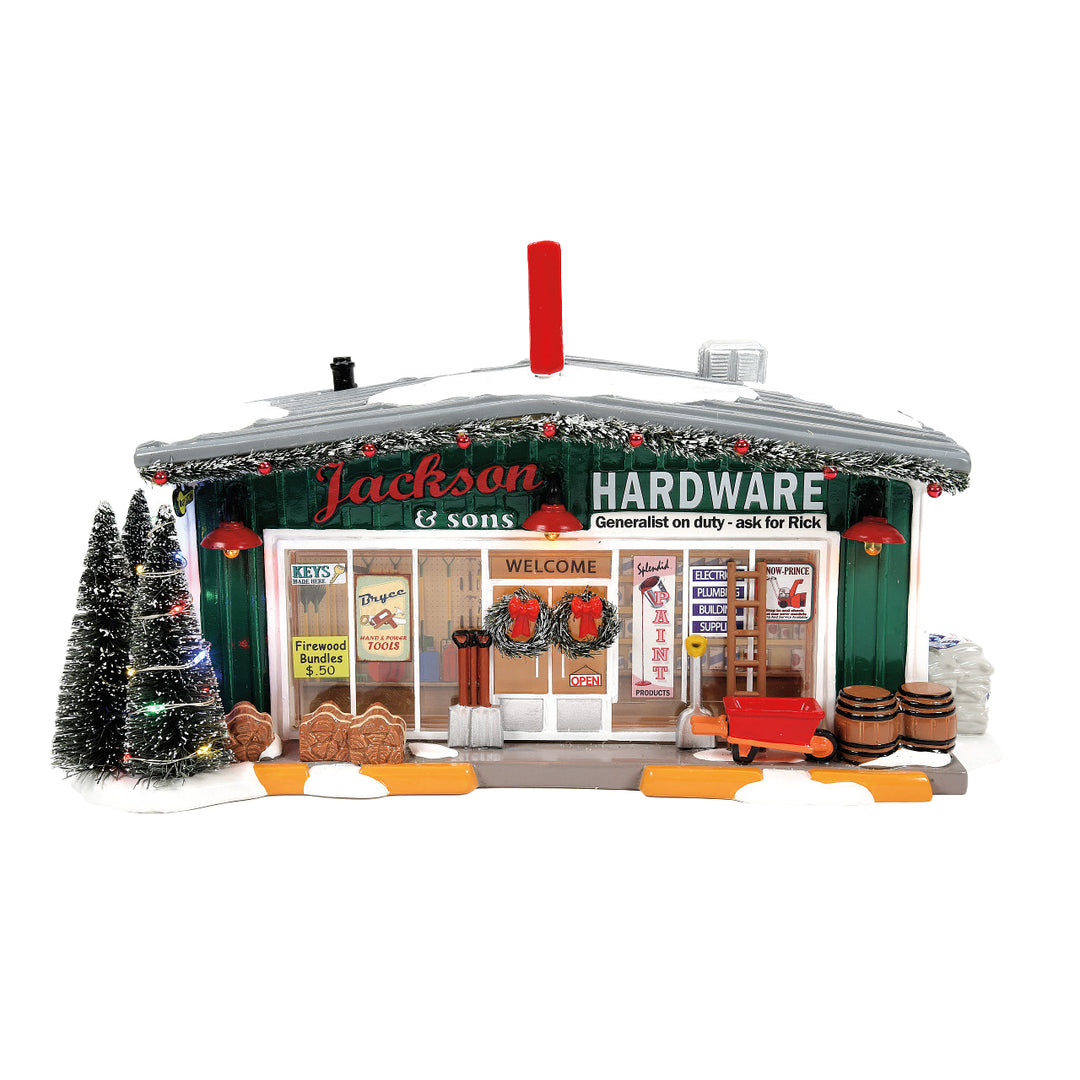 Department 56 Original Snow Village: Jackson & Sons Hardware sparkle-castle