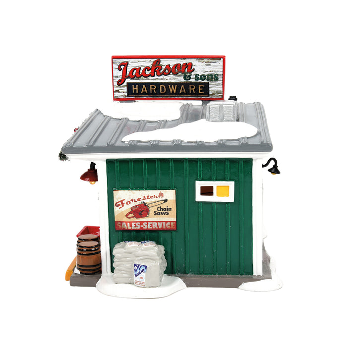 Department 56 Original Snow Village: Jackson & Sons Hardware sparkle-castle