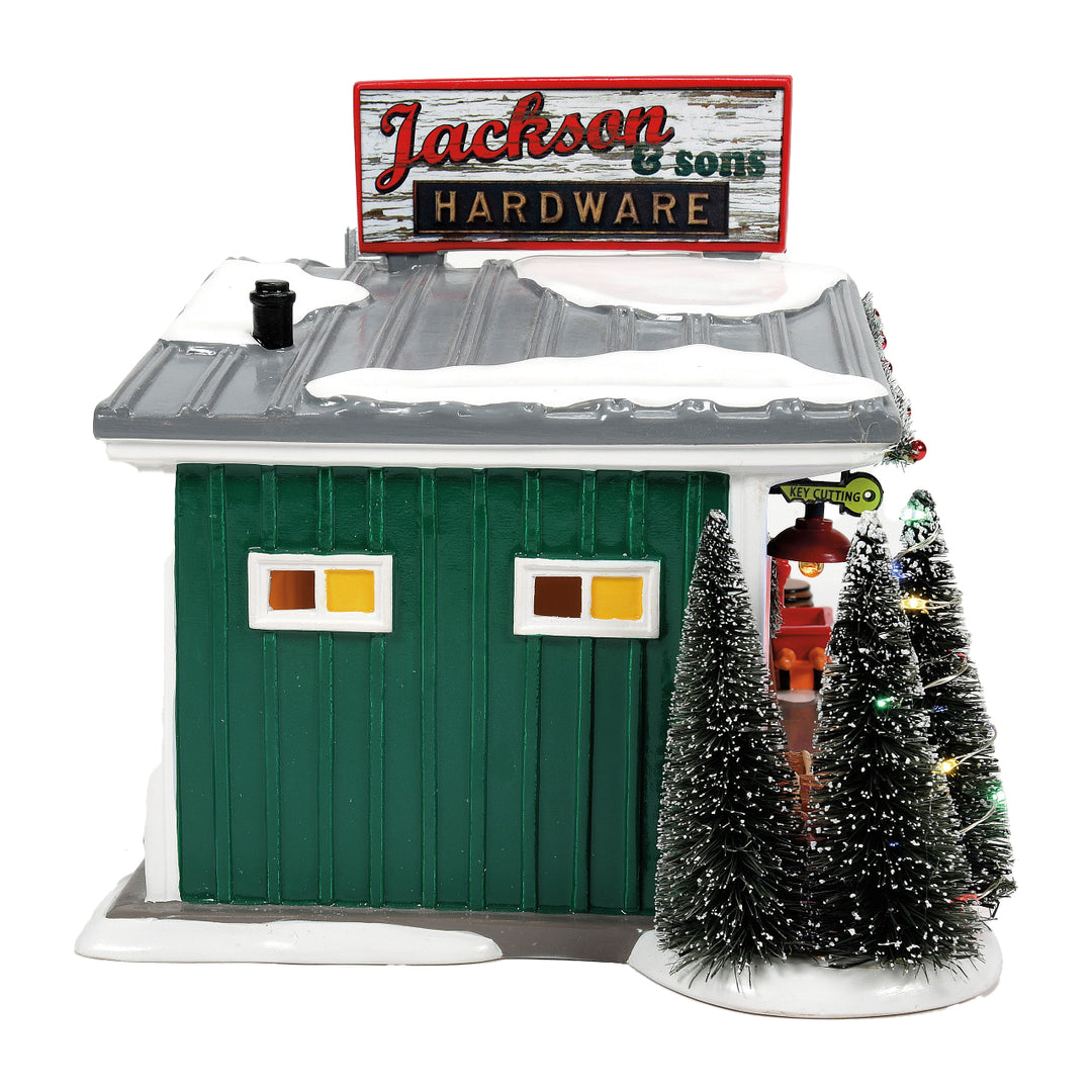 Department 56 Original Snow Village: Jackson & Sons Hardware sparkle-castle