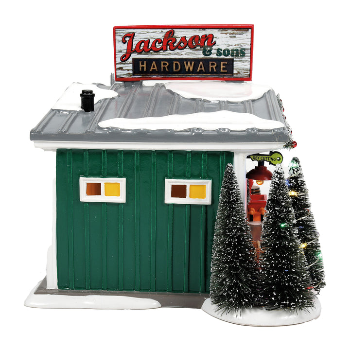 Department 56 Original Snow Village: Jackson & Sons Hardware sparkle-castle