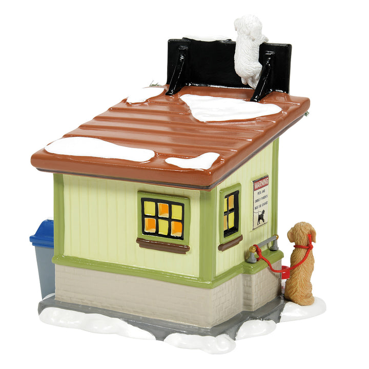 Department 56 Original Snow Village: Frankie's Dog Walking Co. sparkle-castle