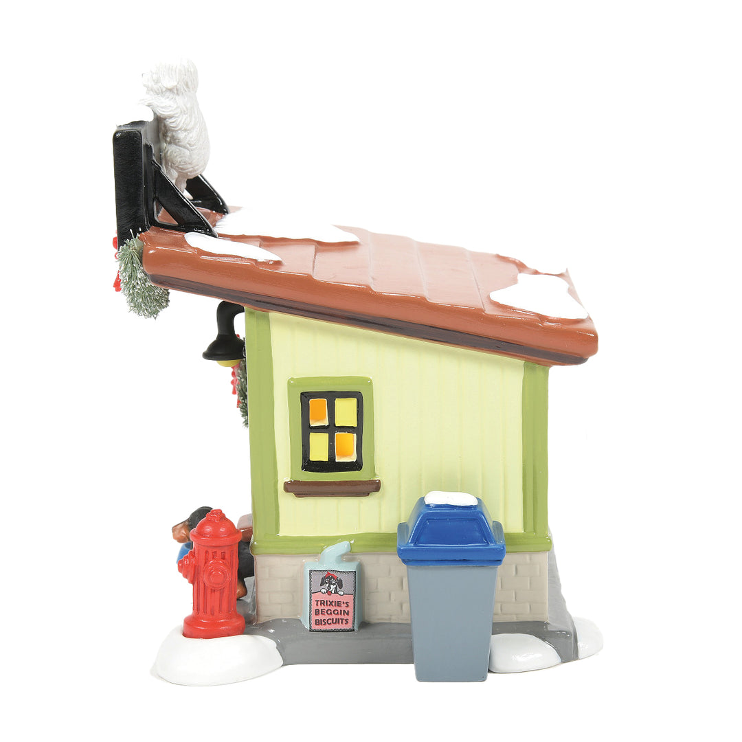 Department 56 Original Snow Village: Frankie's Dog Walking Co. sparkle-castle