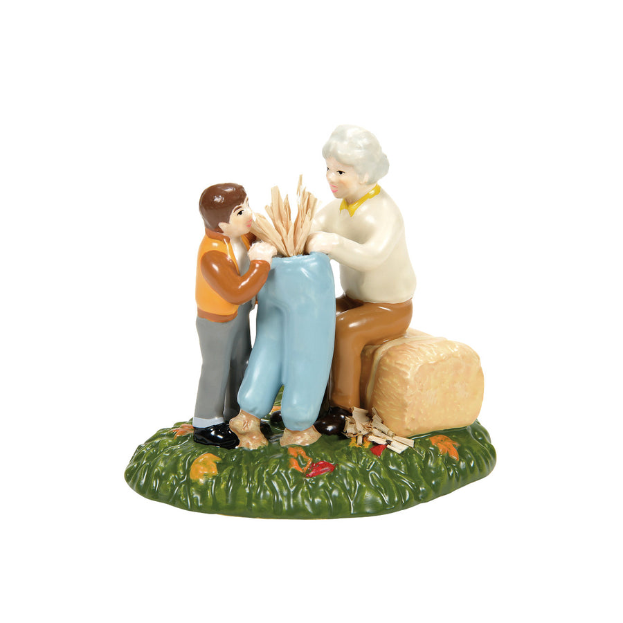 Department 56 Snow Village Harvest Accessory: Nana, I'm Stuffed Scarecrow Shack Figurine sparkle-castle