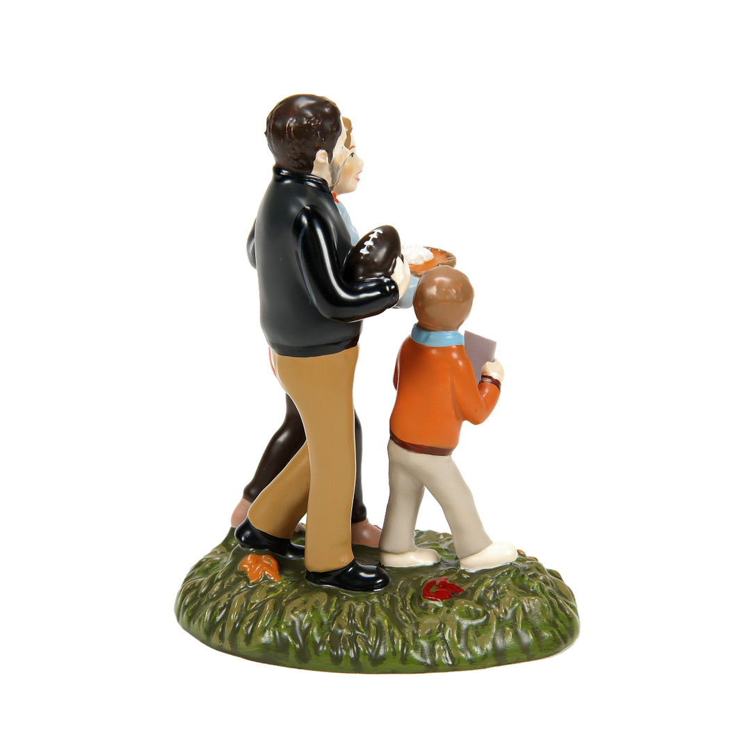 Department 56 Snow Village Harvest Accessory: Touchdowns, Turkey, & Pie sparkle-castle
