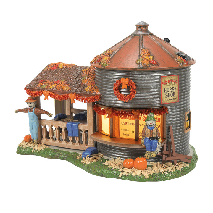 Department 56 Snow Village Harvest: Make & Take Scarecrow Shack sparkle-castle