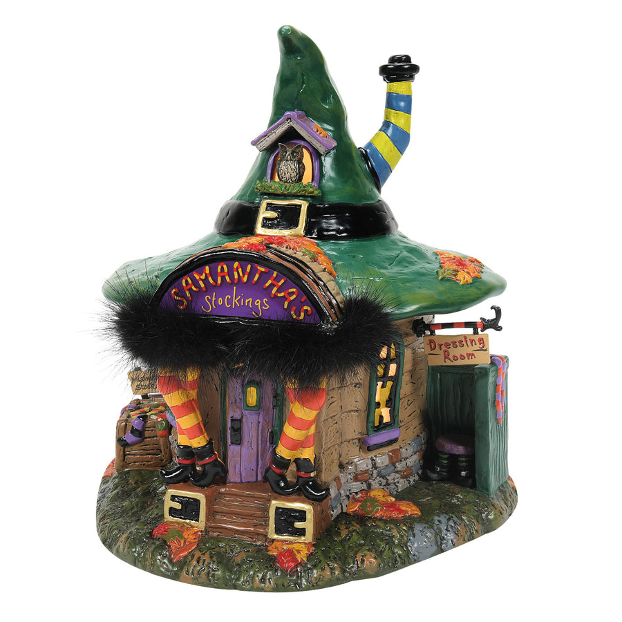 Department 56 Snow Village Halloween: Samantha's Boo-Tique sparkle-castle