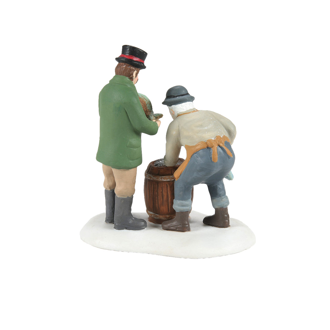 Department 56 Dickens Snow Village Accessory: Billingsgate's Finest Fish sparkle-castle