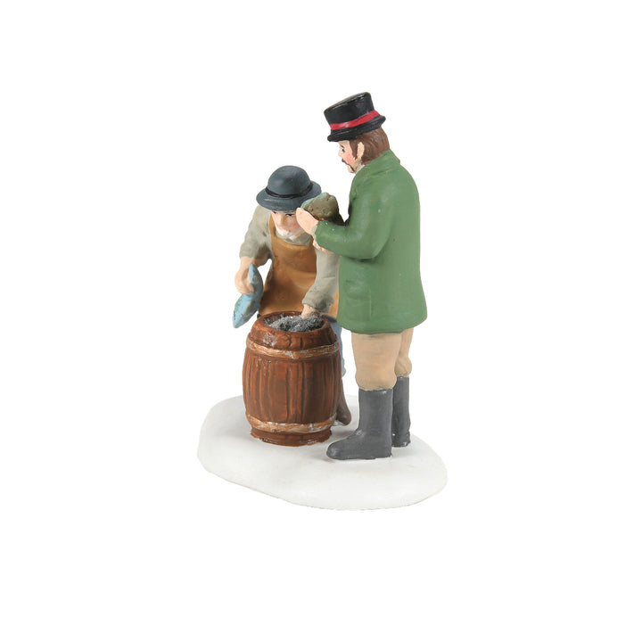 Department 56 Dickens Snow Village Accessory: Billingsgate's Finest Fish sparkle-castle
