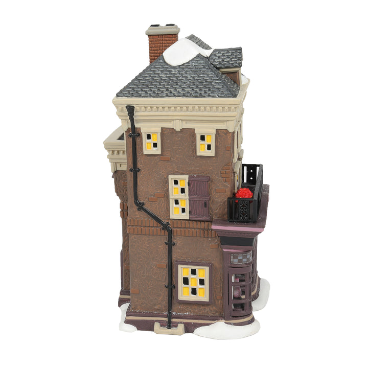 Department 56 Dickens Snow Village: Otto Of Roses Perfumery sparkle-castle