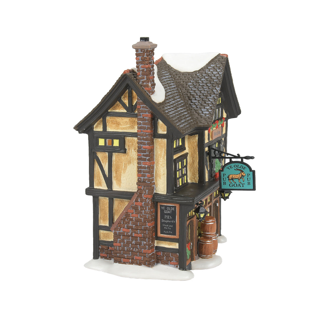 Department 56 Dickens Snow Village: Ye Olde Goat Pub sparkle-castle