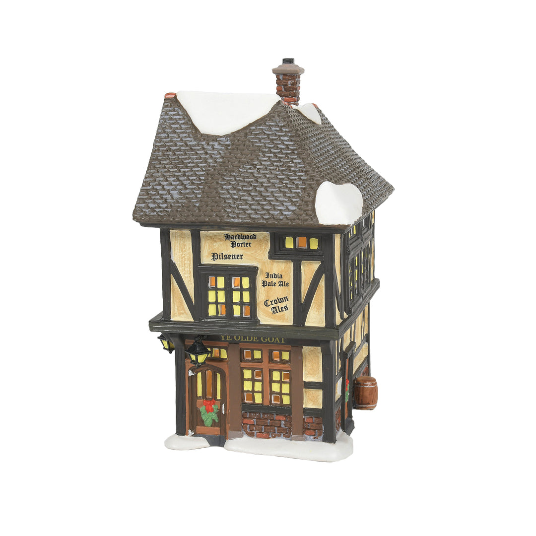 Department 56 Dickens Snow Village: Ye Olde Goat Pub sparkle-castle