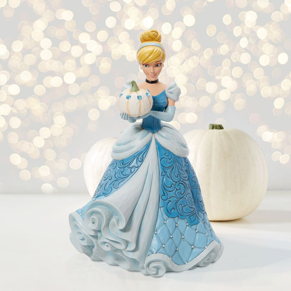 Jim Shore Disney Traditions: Cinderella Deluxe 5th in Series Figurine sparkle-castle