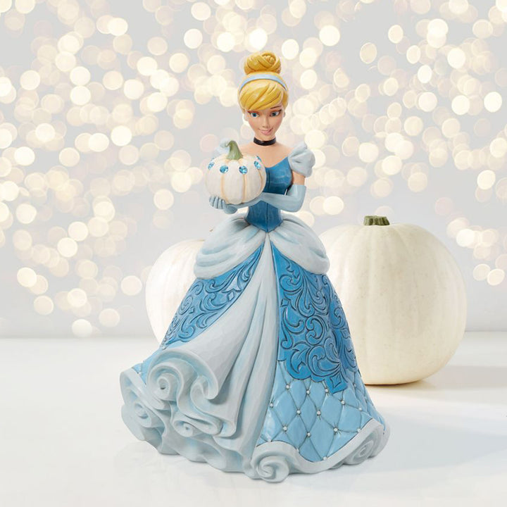Jim Shore Disney Traditions: Cinderella Deluxe 5th in Series Figurine sparkle-castle