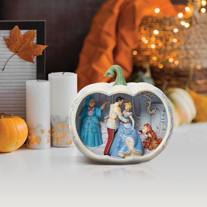 Jim Shore Disney Traditions: Cinderella Pumpkin Scene Figurine sparkle-castle