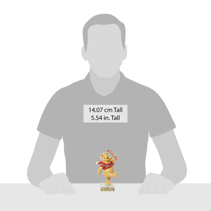 Jim Shore Disney Traditions: Holiday Pooh Figurine sparkle-castle