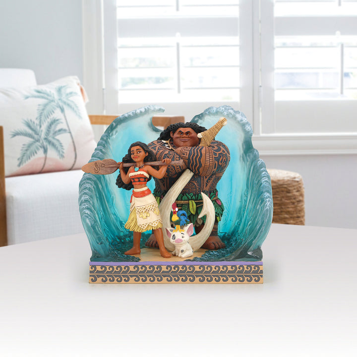 Jim Shore Disney Traditions: Moana Movie Poster Scene Figurine sparkle-castle