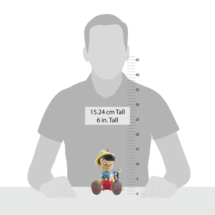 Jim Shore Disney Traditions: Pinocchio & Jiminy Sitting Figurine sparkle-castle