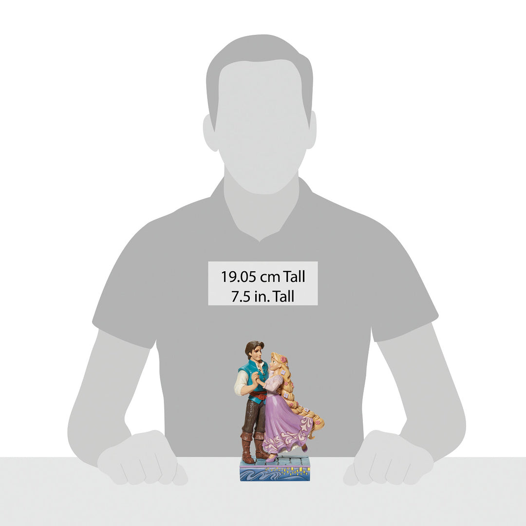 Jim Shore Disney Traditions: Rapunzel & Flynn Rider In Love Figurine sparkle-castle