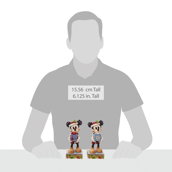 Jim Shore Disney Traditions: Santa Mickey with Gift Figurine sparkle-castle