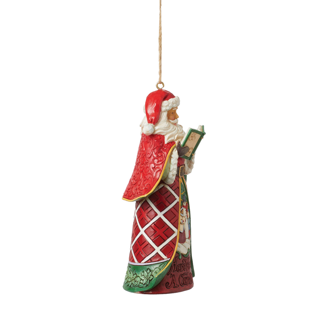Jim Shore Heartwood Creek: Caroling Santa Hanging Ornament sparkle-castle