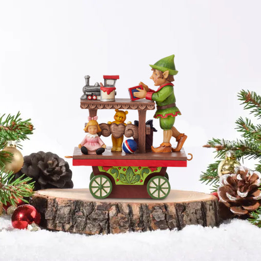 Jim Shore Heartwood Creek: Elf with Toys Train Car Figurine sparkle-castle