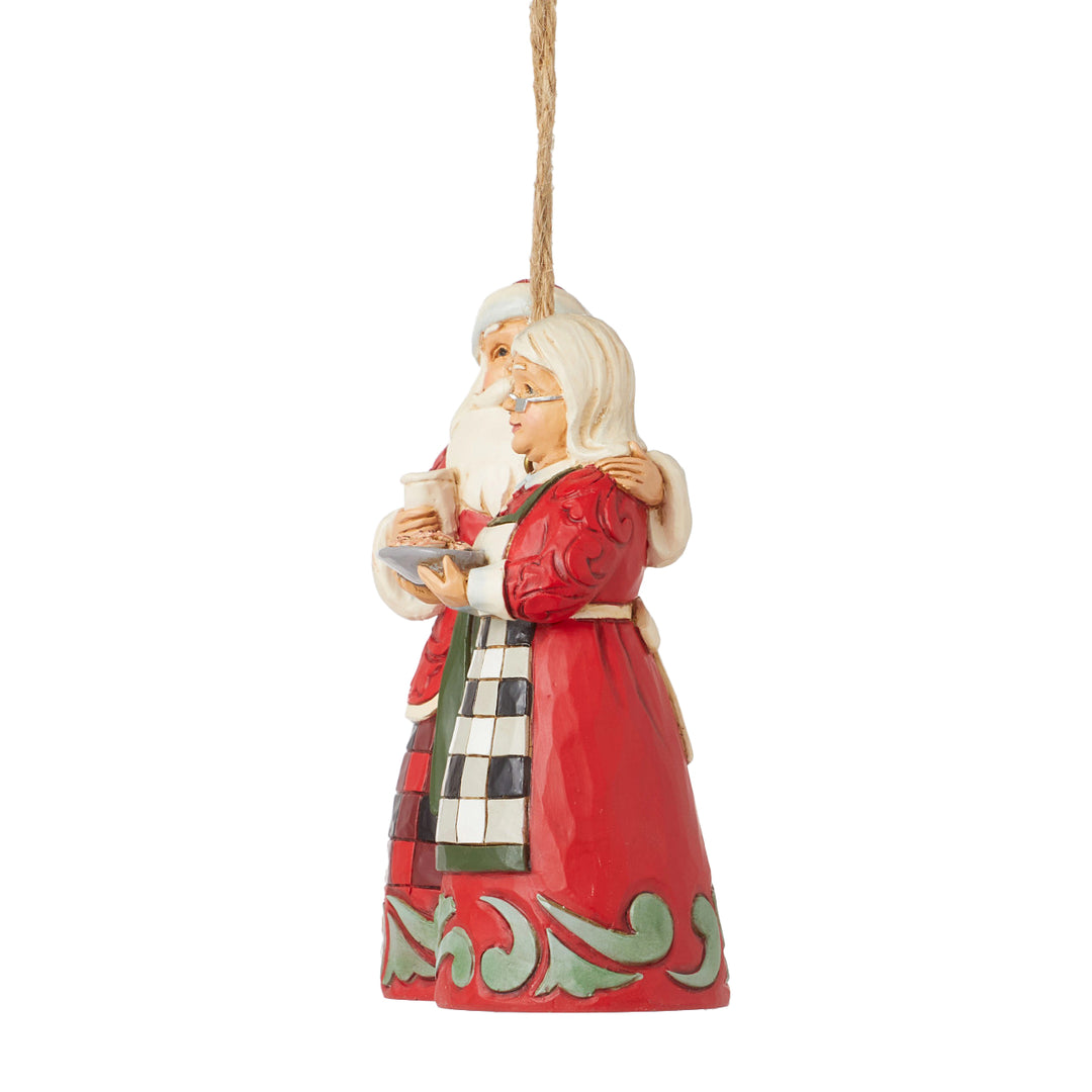 Jim Shore Heartwood Creek: Highland Glen Santa and Mrs. Claus Hanging Ornament sparkle-castle