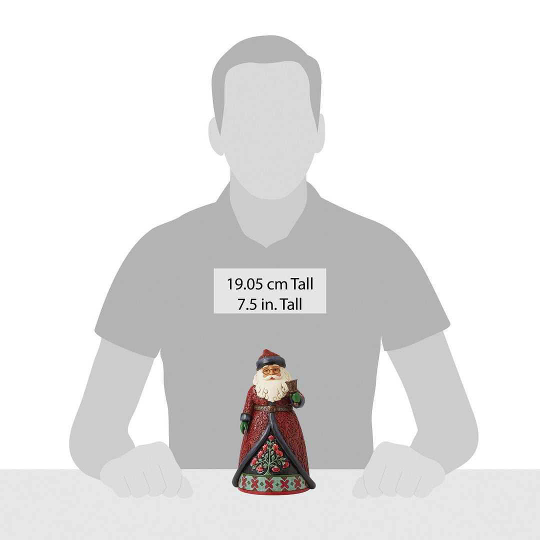 Jim Shore Heartwood Creek: Holiday Manor Santa with Bell Figurine sparkle-castle