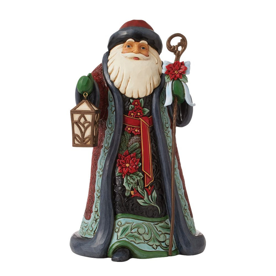 Jim Shore Heartwood Creek: Holiday Manor Santa with Cane Figurine sparkle-castle