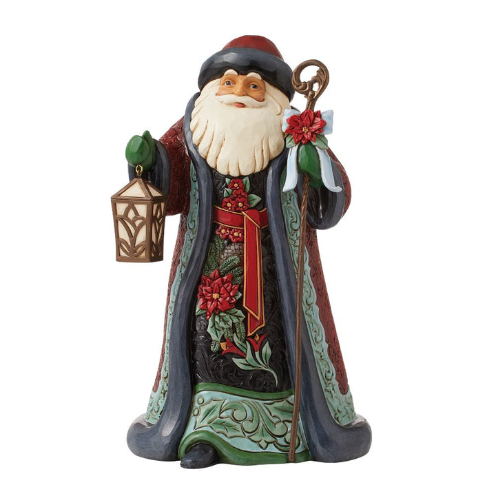 Jim Shore Heartwood Creek: Holiday Manor Santa with Cane Figurine sparkle-castle