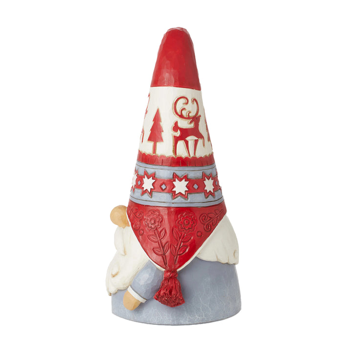 Jim Shore Heartwood Creek: Nordic Noel Gnome In Flaps Hat Figurine sparkle-castle