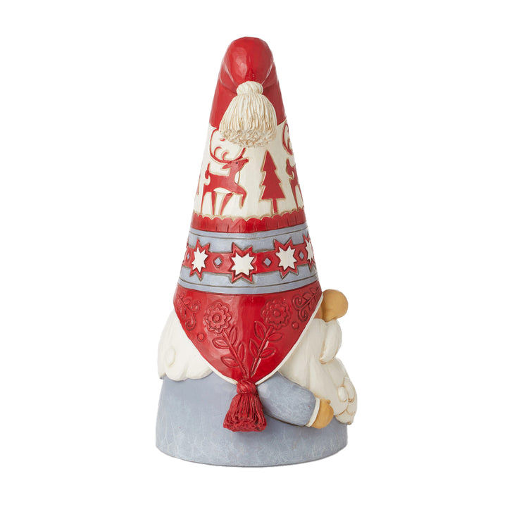 Jim Shore Heartwood Creek: Nordic Noel Gnome In Flaps Hat Figurine sparkle-castle