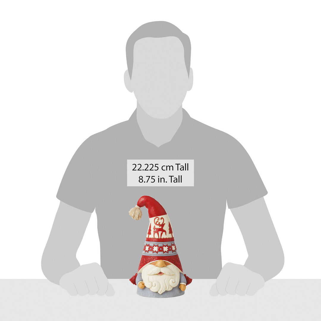Jim Shore Heartwood Creek: Nordic Noel Gnome In Flaps Hat Figurine sparkle-castle