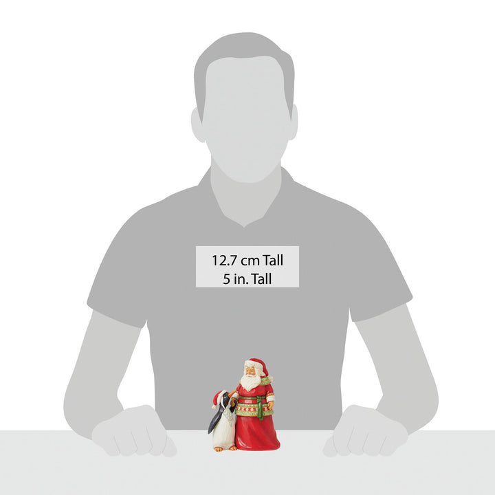 Jim Shore Heartwood Creek: Pint Sized Santa with Penguin Figurine sparkle-castle