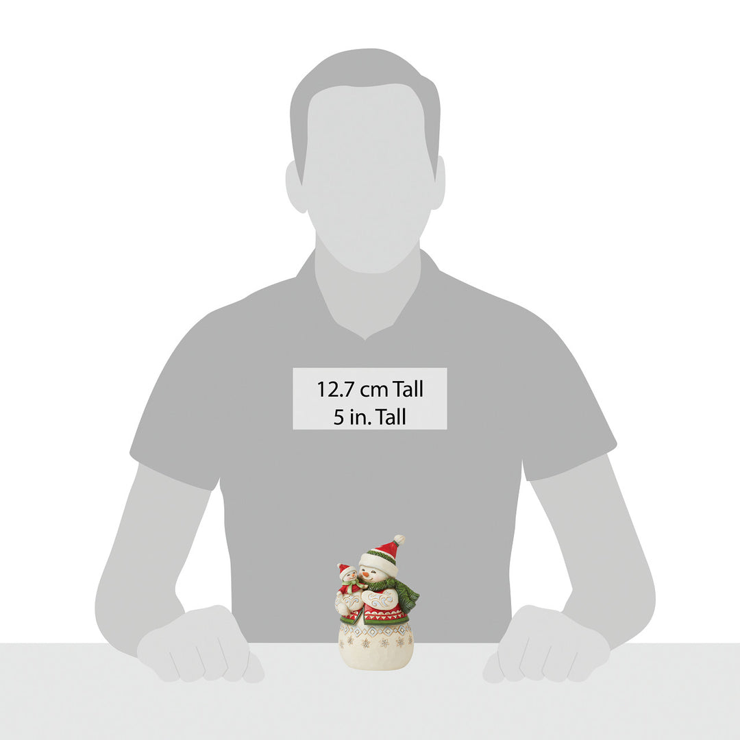 Jim Shore Heartwood Creek: Pint Sized Snowman with Snowbaby Figurine sparkle-castle