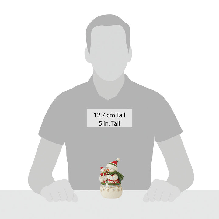 Jim Shore Heartwood Creek: Pint Sized Snowman with Snowbaby Figurine sparkle-castle