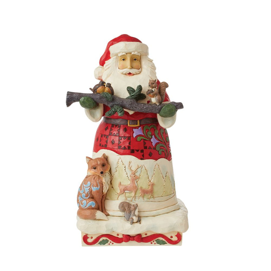 Jim Shore Heartwood Creek: Santa with Animals Statue sparkle-castle