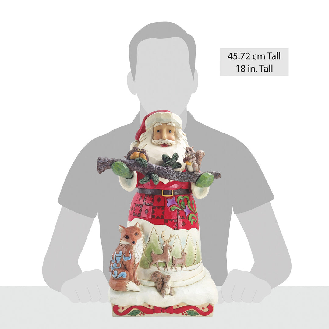 Jim Shore Heartwood Creek: Santa with Animals Statue sparkle-castle