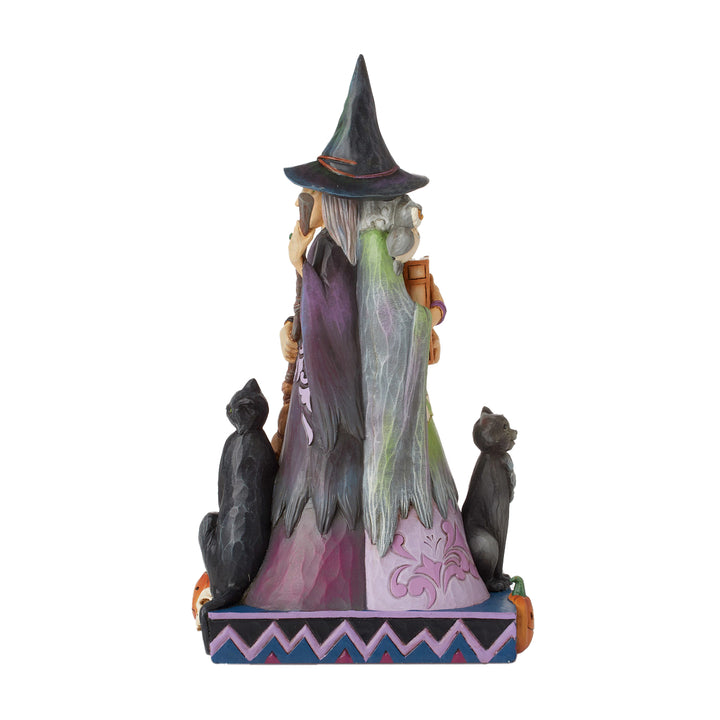 Jim Shore Heartwood Creek: Spooky or Sweet Two Sided Witch Figurine sparkle-castle