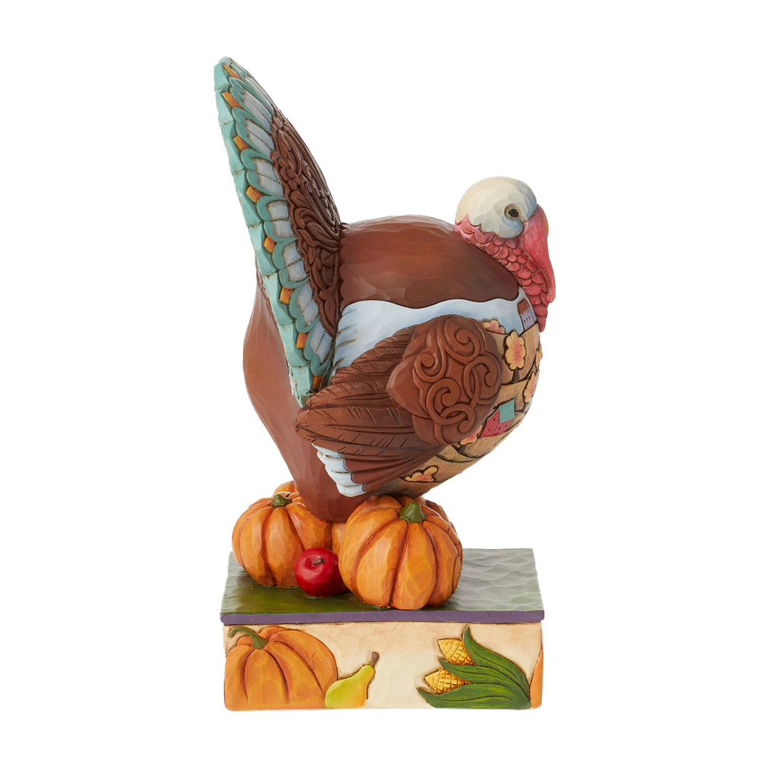 Jim Shore Heartwood Creek: Traditional Turkey with Scene Figurine sparkle-castle
