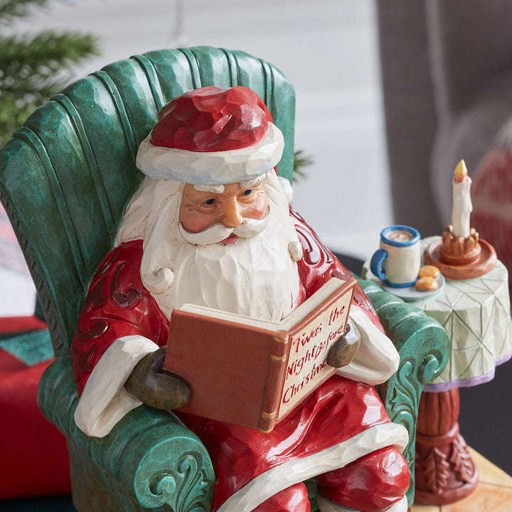 Jim Shore Heartwood Creek: 'Twas The Night Before Christmas Santa Reading Figurine sparkle-castle