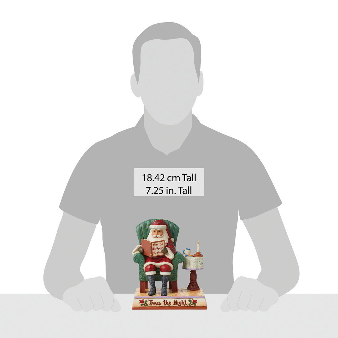 Jim Shore Heartwood Creek: 'Twas The Night Before Christmas Santa Reading Figurine sparkle-castle