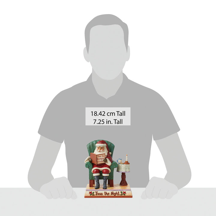 Jim Shore Heartwood Creek: 'Twas The Night Before Christmas Santa Reading Figurine sparkle-castle