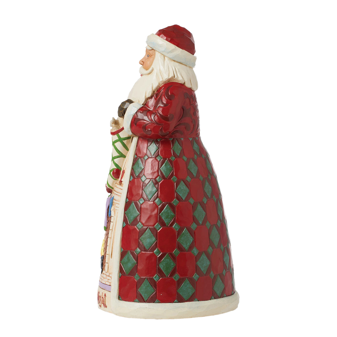 Jim Shore Heartwood Creek: 'Twas The Night Before Christmas Santa with Fireplace Scene Figurine sparkle-castle
